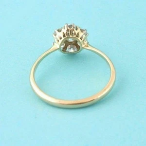 1ct Round-Cut Lab-Created Diamond Solitaire Cluster Engagement Ring 14K W Gold - Picture 1 of 4