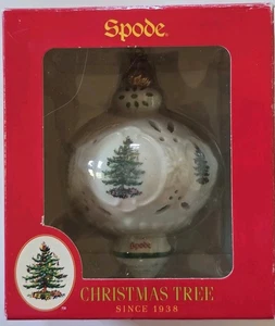 NUOVO Spode Albero di Natale Porcellana Spinner Decorazione da Appendere 4,5" Nuovo con scatola  - Foto 1 di 16