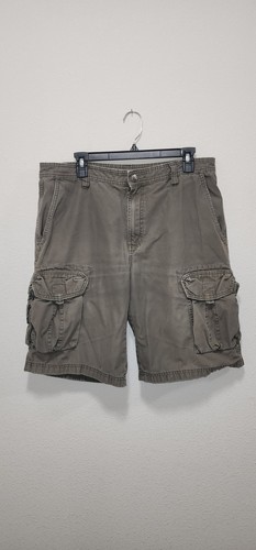 Pantaloncini cargo uomo The North Face doppia tasca taglia 36 verde militare.