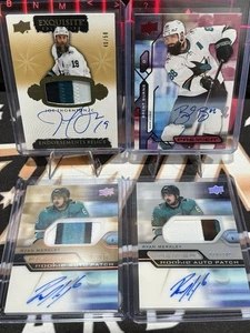 23-24 UD THE CUP JOE THORNTON ENDORSEMENTS RELICS AUTO /50 +Brent Burns Auto+ - Picture 1 of 6