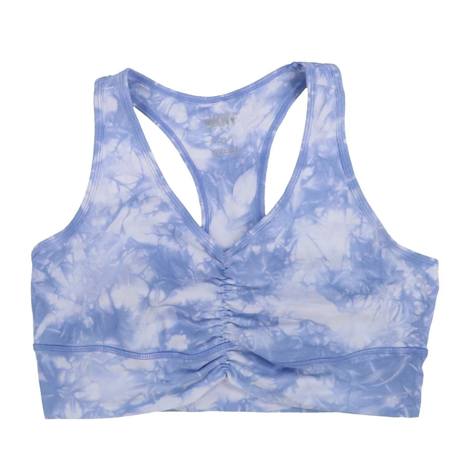 DKNY Sports Bra Size XL Hydrangea Blue Retail