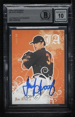 BAS 2008 Just Minors Justifiable Jake Arrieta #JF-04 Authentic Auto - Image 1 of 2