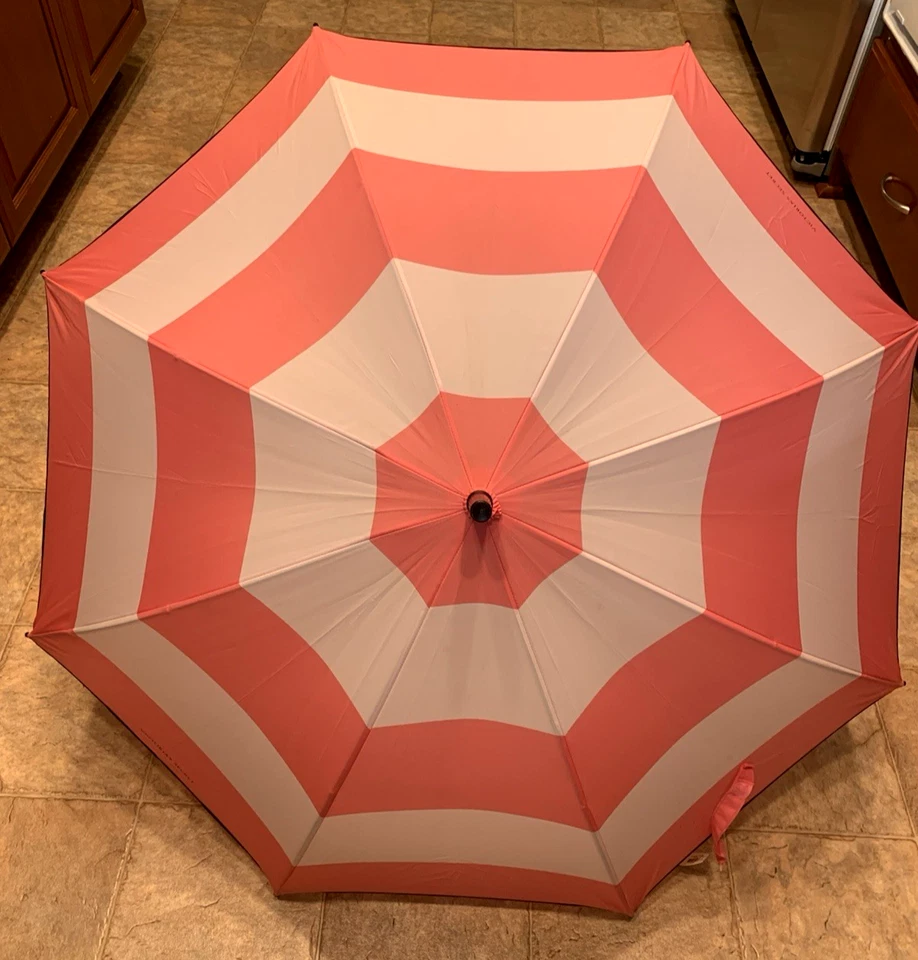 Victorias Secret Iconic Signature Umbrella Pink White Black Handle NEW TAG OTHER - Image 1 of 4