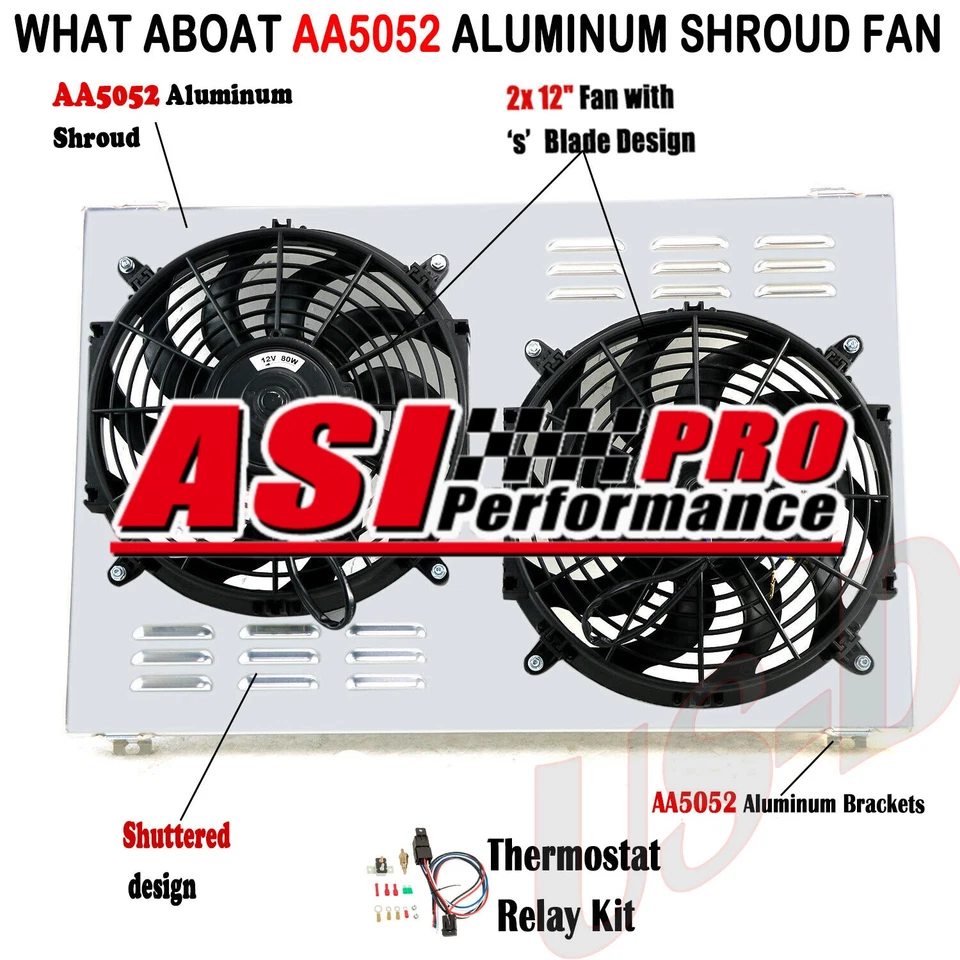 Aluminum Fan Shroud Relay Fit 1970-81 1971 1980 Chevy Camaro Monte Carlo G-Body - Image 1 of 4