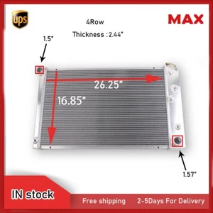 Aluminum 4 Row Radiator For 70-81 Chevy Camaro/ 78-87 El Camino Monte Carlo - Foto 1 di 11
