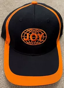 NEW Joy Global Mining Machinery Black Orange Adjustable Hat Cap EMBROIDERED - Picture 1 of 5