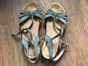 tlc leather sandals grey size 39 in excellent used condition - Picture 1 of 7