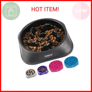 Small Breed Dog Slow Feeder Bowl for Medium Size Dogs 1-2 cups 7.87x7.87x1.57 in - Picture 1 of 2