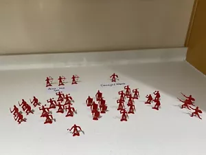 Vintage MPC Toys USA Miniature RED Knights 36 Total - 8 Different Poses - Picture 1 of 13