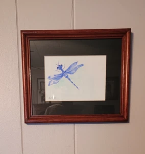 Original Watercolor Painting "WORKS BY FLO" Signed-Wood Frame/Glass/- 8" X 10" - Picture 1 of 10