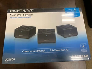 3 Pack NETGEAR Nighthawk AX1800 Dual-Band Mesh Wi-Fi 6 System MK63 - Picture 1 of 5