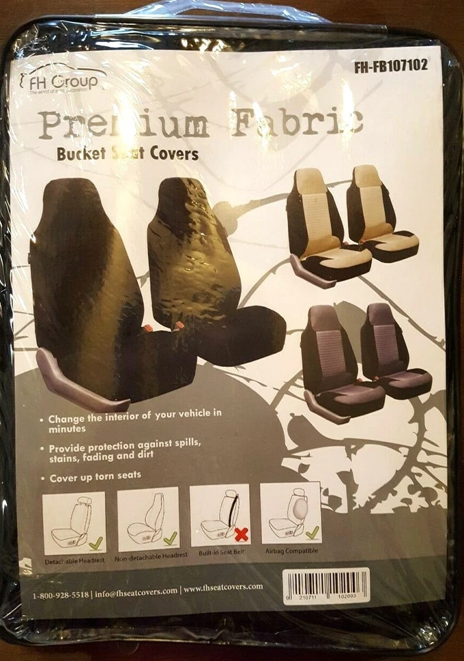 Fundas de asiento negras premium FH Group FH-FB107102 Foto 1 de 1