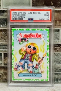 2019 GPK We Hate the 90's GRUNGE ROC Puke Green #2b PSA 9 Mint  - Picture 1 of 2