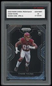 Tarjeta de novato Chase Young 2020 Panini Chronicles Prizm negra primer grado 10 #PB-21 - Imagen 1 de 1