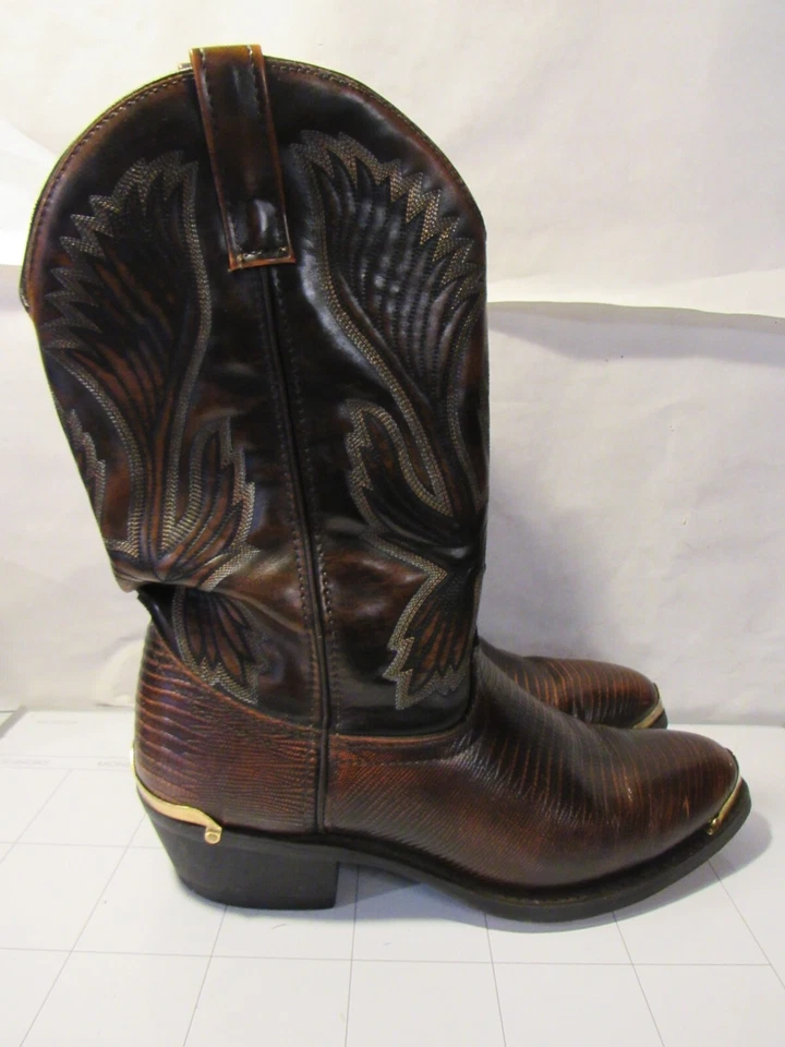 Bota de Vaquero Para Hombre Estampados Laredo 12" 68082 Para Hombre 9 D Marrón F72K Foto 1 de 4