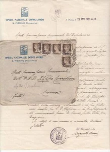 8912) SAN PIERINO (RAVENNA), BUSTA E CARTA DA LETTERA DELLA O.N.D. - Picture 1 of 1