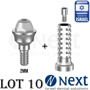 LOTx10 Gerade Multi Unit Abutment Aufsatz 2mm Titan Hülsenschraube 1,4mm - Bild 1 von 6