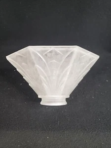 Vintage Art Deco Octogonal Glass Shade for Light fixture - 2-1/4" Fitter - Picture 1 of 5