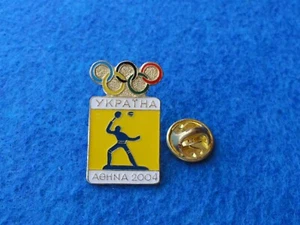 Olympic 2004 Athens Ukraine NOC Badminton pin badge - Picture 1 of 1