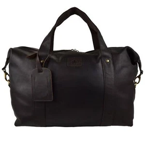 Große dunkelbraune Reisetasche aus Büffelleder für Herren von Rowallan of Scotland