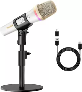 Tonor TD310 microphone USB-C wired dynamic mic gaming podcast recording RGB - Picture 1 of 9