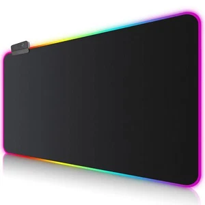 Tapis de Souris Gaming RGB XXL 900 x 400 mm 14 Effets D'éclairage LED Étanche... - Afbeelding 1 van 9