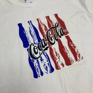 Vintage Coca-Cola T-Shirt Men’s XL Red White Blue Coke Bottles Fruit Of The Loom - Picture 1 of 7