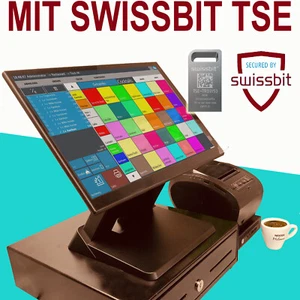 GASTROKASSE f. RESTAURANT CAFE KANTINEN +BONDRUCKER +SOFT mit SWISSBIT TSE NEU - Bild 1 von 15