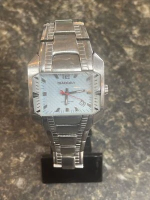 Diadora 6126L-02M女式蓝色表盘不锈钢矩形运动手表 — 第 1/4 张图片