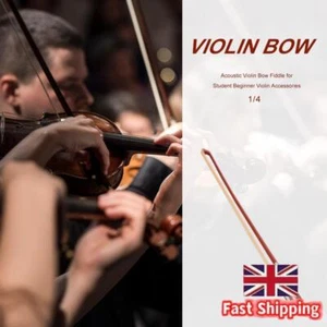 1/4 1/8 Wooden Professional Fiddle Bow Natural Violin Bow Violin Bow Replacement - Picture 1 of 14