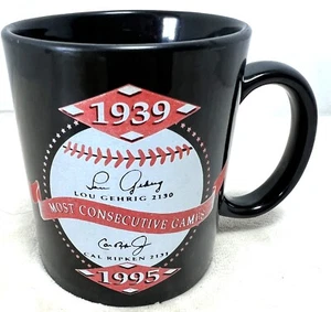 1939 Lou Gehrig 1995 Cal Ripken Coffee Mug cup Baseball's Most Consecutive Games - Picture 1 of 8