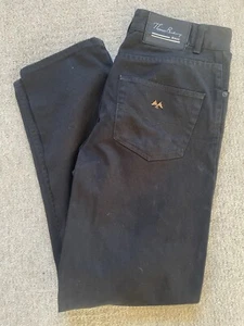 Thomas Burberry St Louis Black Denim Jeans 30W X 30L Pure Cotton - Picture 1 of 9