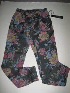 PANTALONES NIKOLE MILLER NEW YORK 100% LYOCELL GRIS/FLORAL TALLA XS NUEVOS CON ETIQUETAS - Imagen 1 de 8