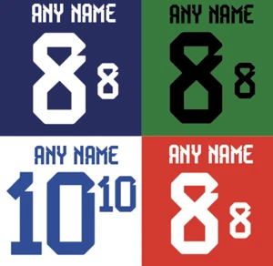 22 maßgeschneiderte beliebige Namen Nummer Fußball Shirt Fußball Nummern Adidas WM Namenssatz - Bild 1 von 1