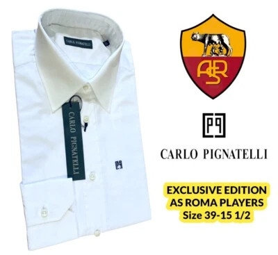 💛❤️AS ROMA WORN⭐️SHIRT-Camicia⭐️EXCLUSIVE EDITION⭐️PIGNATELLI⭐SIZE 39⭐TOTTI❤️💛 - Immagine 1 di 4