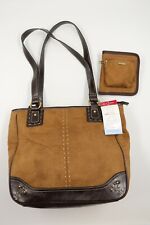 Rosetti Womens Ladies Khaki Brown Shoulder Handbag Purse Wallet 2 Pc Set NEW