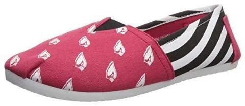 NFL Arizona Cardinals Women's Canvas Stripe Shoes, X-Large (10), Red Cover