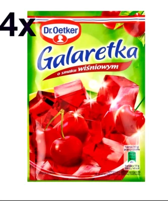 4 x Jalea Dr. Oetker, sabor cereza delicioso postre 72 g (2,50 oz) Foto 1 de 2