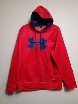 Men’s UNDER ARMOUR Army Red Infrared Soft Shell Coldgear Hooded Jacket SZ L - Image 1 of 4