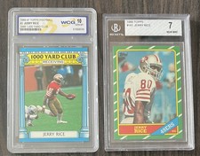 Jerry Rice RC/Sophomore Year High Graded Cards