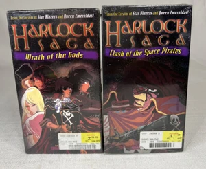 Vintage Sealed Harlock Saga Anime VHS Volume 1-2 Wrath Of The Gods Clash Of The - Imagen 1 de 7