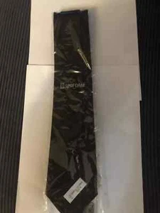 CRAVATTA NERA ELEGANTE PER UNIFORME CERIMONIA MATRIMONI BATTESIMO RASO - Foto 1 di 1