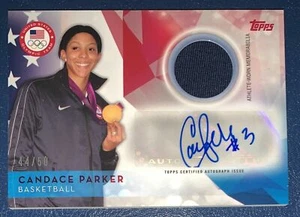 CANDACE PARKER 2016 Topps Team USA Olympic Basketball Autograph Patch Card 44/50 - Picture 1 of 2