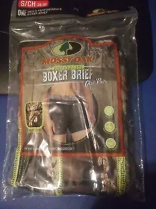 Boxer mimetico Mossy Oak 1 paio performance taglia small 28-30 NUOVO - Foto 1 di 4