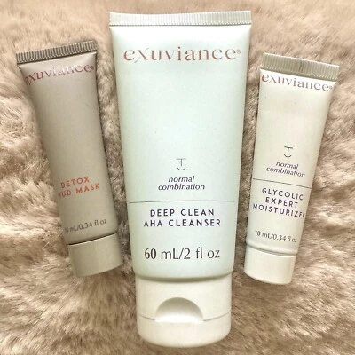 EXUVIANCE Glycolic Expert Moisturizer, Deep Clean AHA Cleanser & Detox Mud Mask - Image 1 of 2