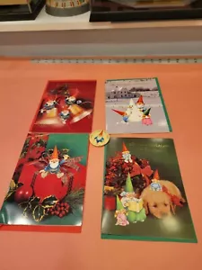 Four Gnome cards and one button - Picture 1 of 3