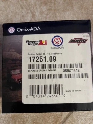 Omix Ignition Switch foe 07-18 JK 05-07 Grand Cherokee 17251.09 - Image 1 of 4
