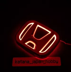 Honda LED 5D Emblem Logo 98mm*80mm (about 3.86 in*3.15 in) Red - Picture 1 of 16