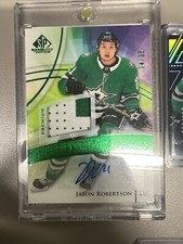 JASON ROBERTSON 2020-21 SP Game Used Green #146 PATCH AUTO Dallas Stars 4/35