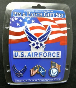 US AIR FORCE 3 ANSTECKNADEL ABZEICHEN BESTICKT PATCH RABATT GESCHENKSET  - Bild 1 von 2